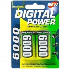 AccuPower AP6000-2 battery,  Baby/LR14 NiMH
